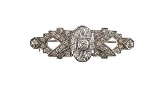 An Art Deco diamond set brooch