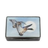 A Continental silver and guilloché enamel box