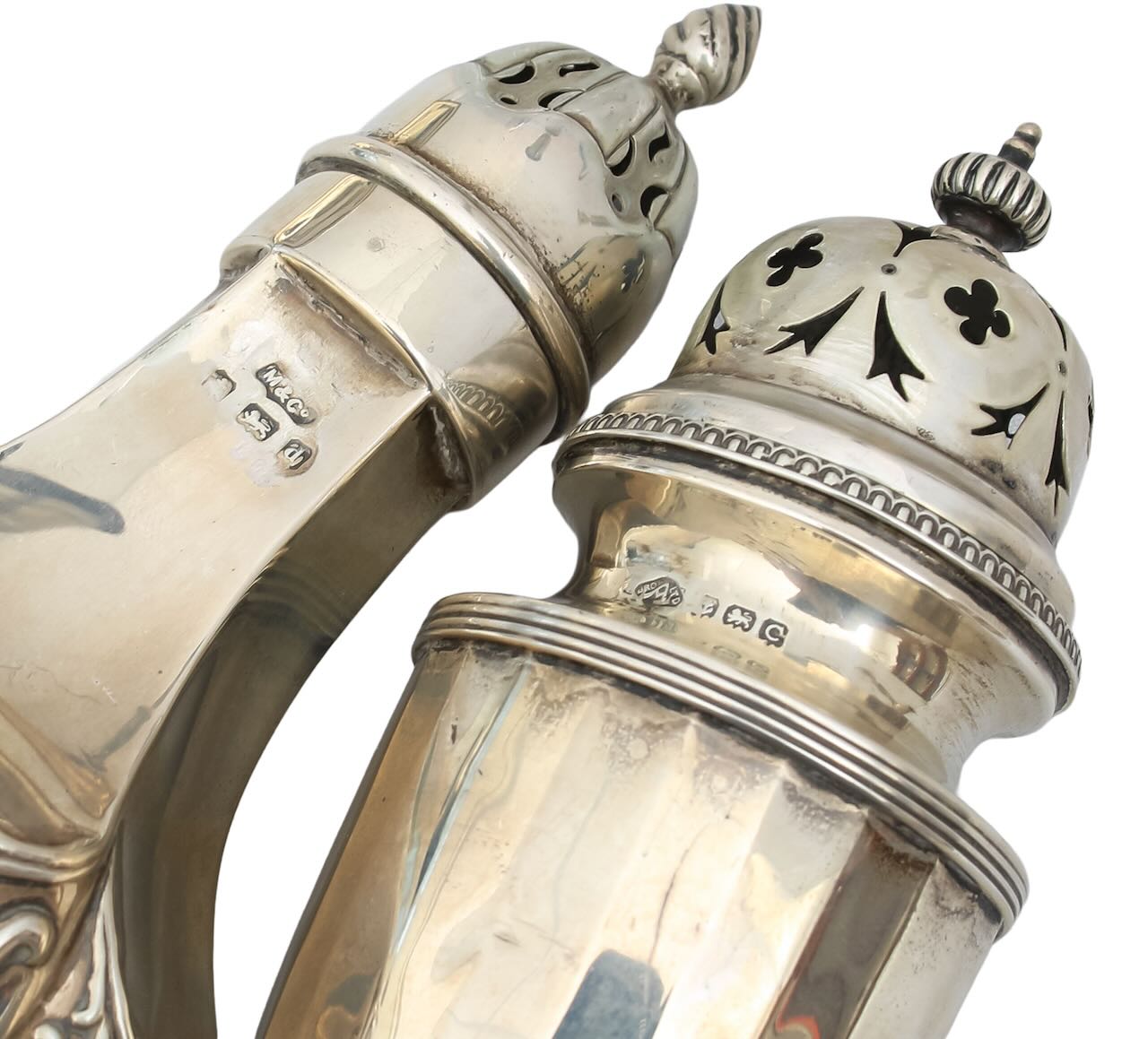 A collection of silver candlesticks, sifters and a cream jug - Image 3 of 4
