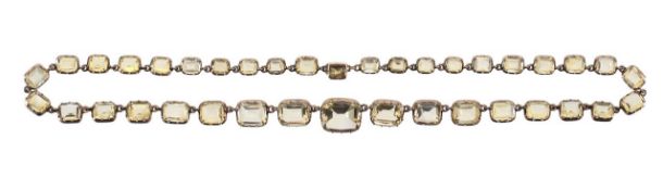 A late Georgian graduated citrine necklace
