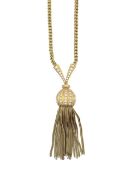A diamond set tassel necklace