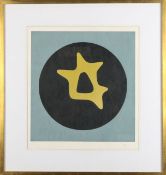 Hans Arp (German-French, 1886-1966) 'Yellow Form on Black Circle'