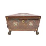 A Regency sewing box or tea caddy