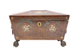 A Regency sewing box or tea caddy