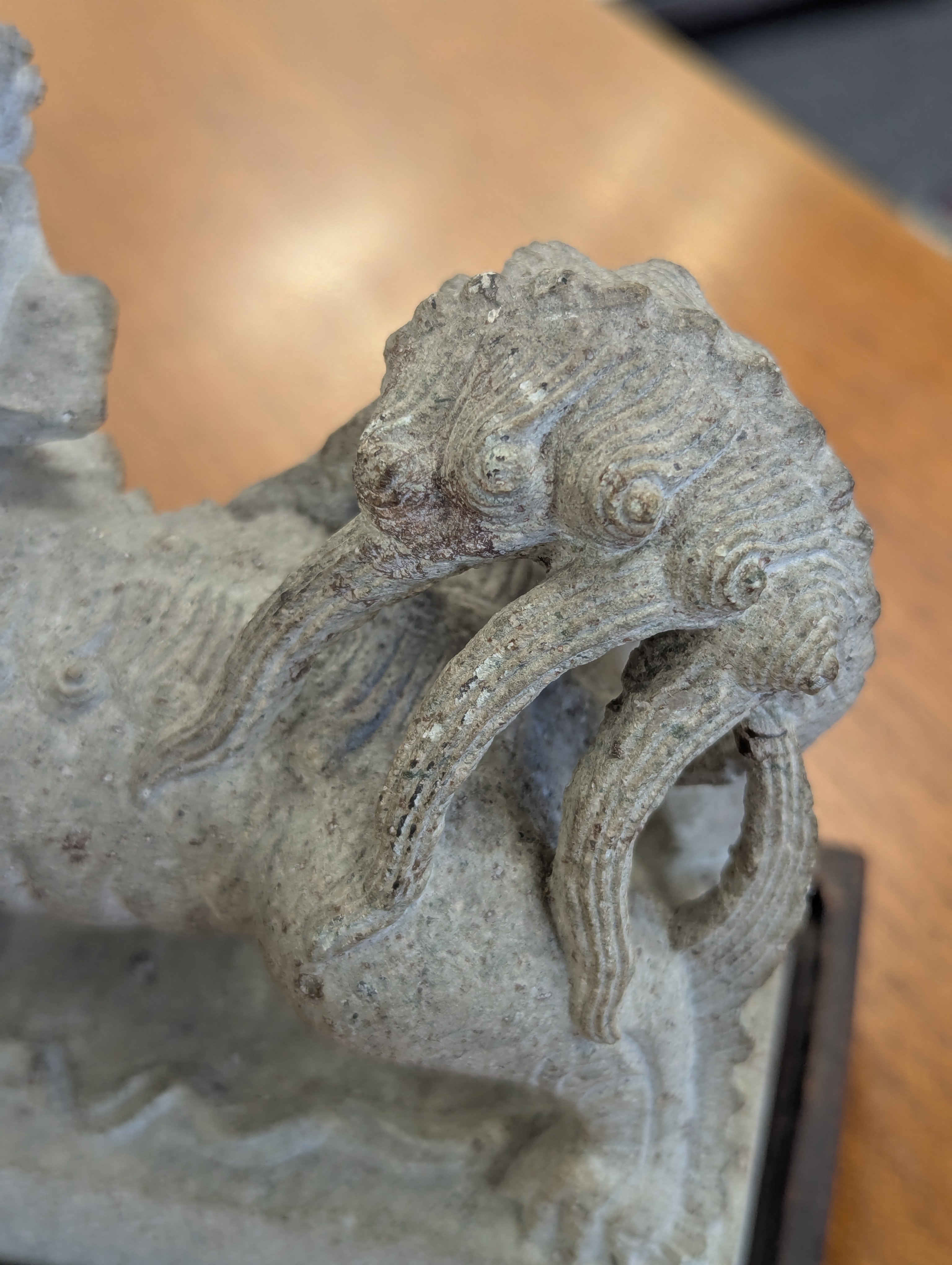 A pair of Chinese composite stone Buddhist temple lions - Image 25 of 37