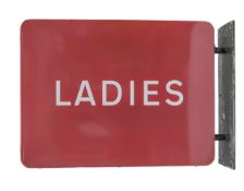 A British Railways Ladies double sided enamel sign