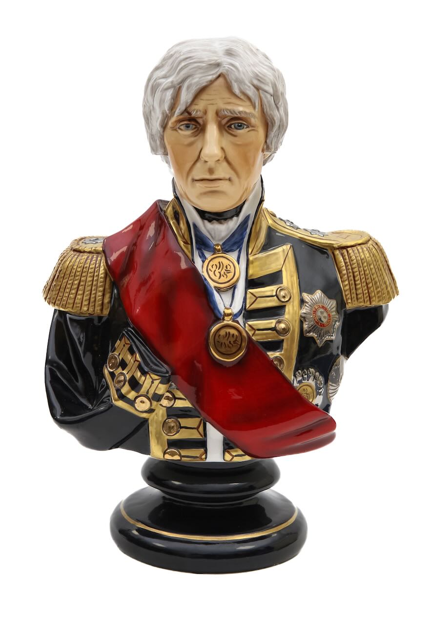 A Michael Sutty porcelain bust of The Right Honourable Lord Viscount Nelson - Image 2 of 2