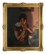 William Merrett Hodges (British, 1891-1961) Portrait of artist's daughter Constance