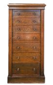 A 19th century style oak Wellington chest