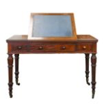 A William IV or early Victorian mahogany architect's desk