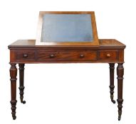 A William IV or early Victorian mahogany architect's desk