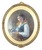 John Philip RA (Scottish, 1817-1867) A Spanish Lady with fruit,