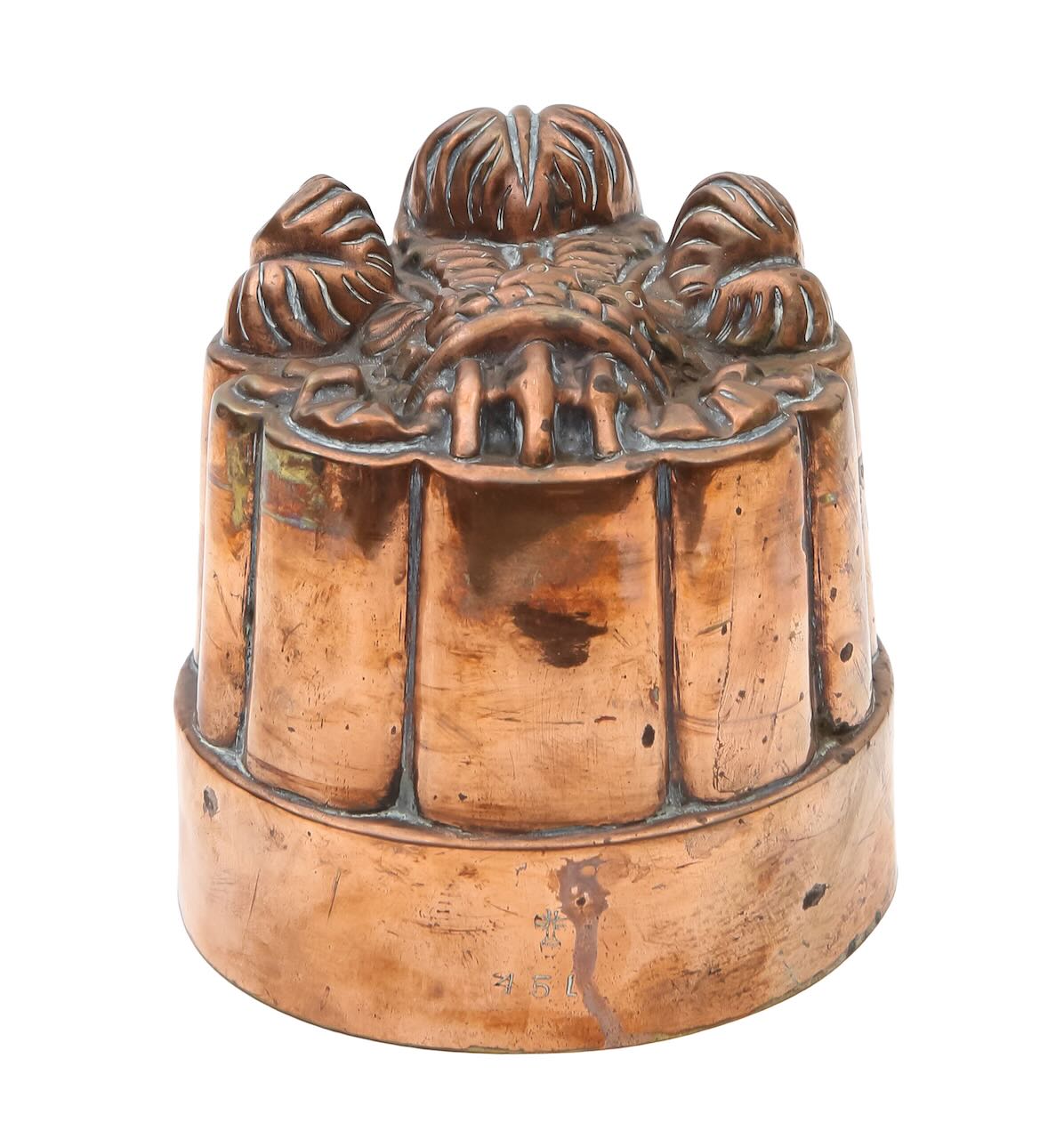 A Benham and Froud copper Prince of Wales feathers jelly mould - Image 2 of 2