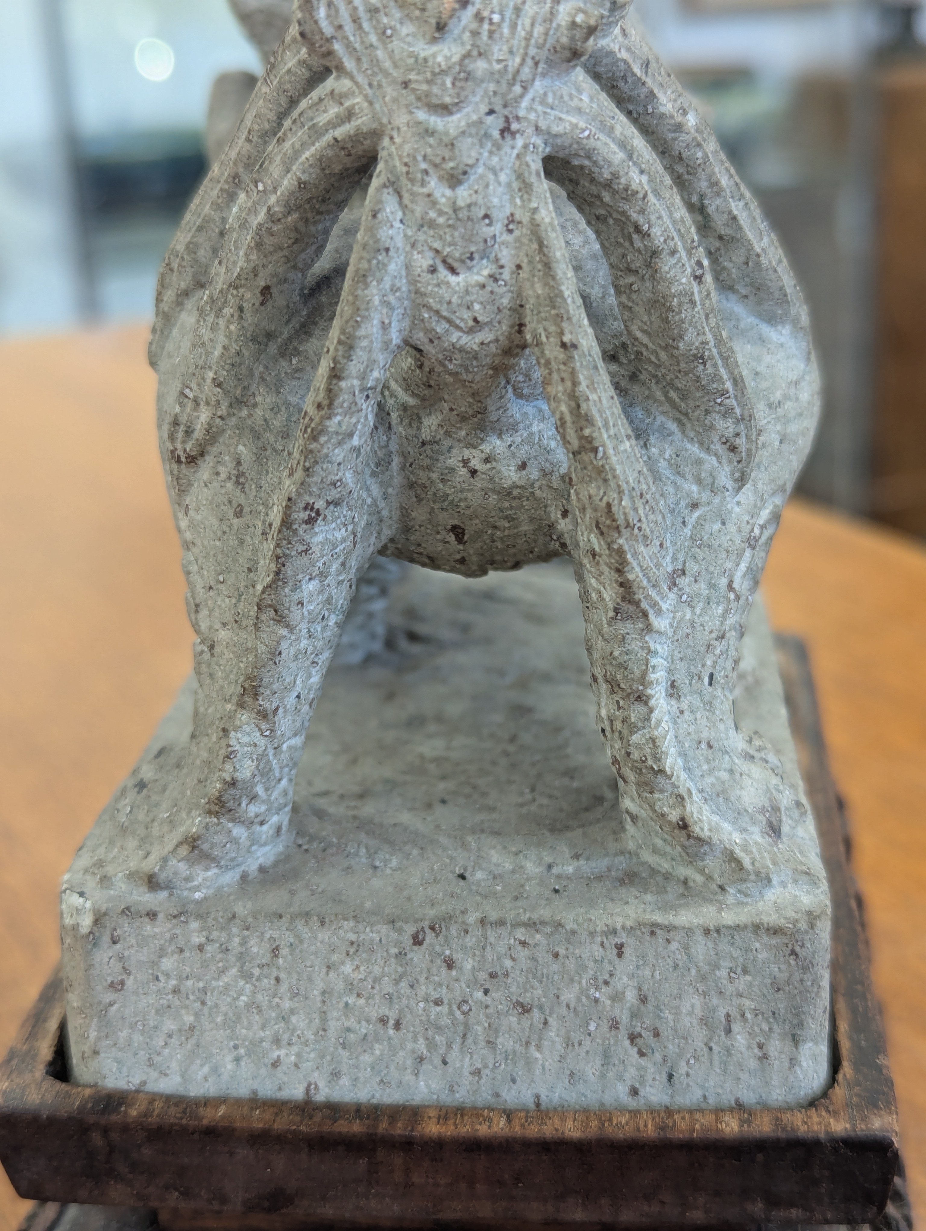 A pair of Chinese composite stone Buddhist temple lions - Image 3 of 37