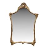 A French giltwood wall mirror, late 19th/early 20th century