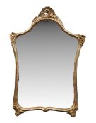 A French giltwood wall mirror, late 19th/early 20th century