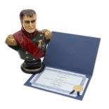 A Michael Sutty porcelain bust of Napoleon Bonaparte
