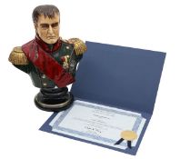 A Michael Sutty porcelain bust of Napoleon Bonaparte