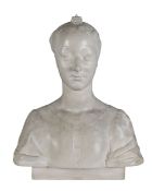 A plaster bust of a Renaissance lady