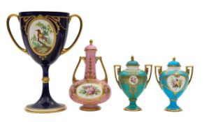A group of Minton porcelain vases