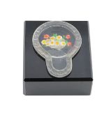 Heinrich Hoffman (Czechoslovakian, 1875-1939), an intaglio cut glass inkwell