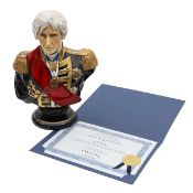 A Michael Sutty porcelain bust of The Right Honourable Lord Viscount Nelson