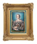 A Limoges enamel panel after Bronzino