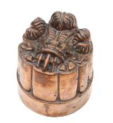 A Benham and Froud copper Prince of Wales feathers jelly mould