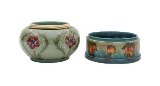 Two William Moorcroft pottery pot bases