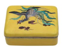 A Japanese cloisonné enamel box