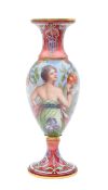 A French Art Nouveau enamelled vase