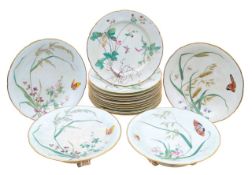 A Minton Aesthetic Movement porcelain dessert service