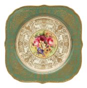 A Royal Worcester hand-painted cabinet plate