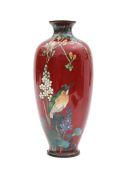 A Japanese cloisonné enamel vase
