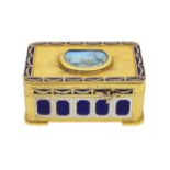 A Swiss gilt metal singing bird musical box