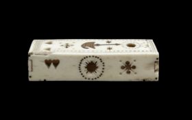 A French Napoleonic bone prisoner of war box