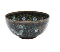 A Japanese cloisonné bowl