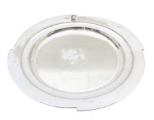 A large Claridges silver plated charger
