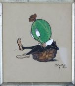 Q. Matthews (early 20th century) Caricature of a Gooseberry-headed figure