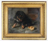 G. W. Horlor (British, 1823-1895) Dog and chick, 1866