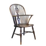 A yew and elm Windsor chair