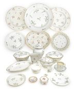 A collection of British and Continental cornflower pattern porcelain