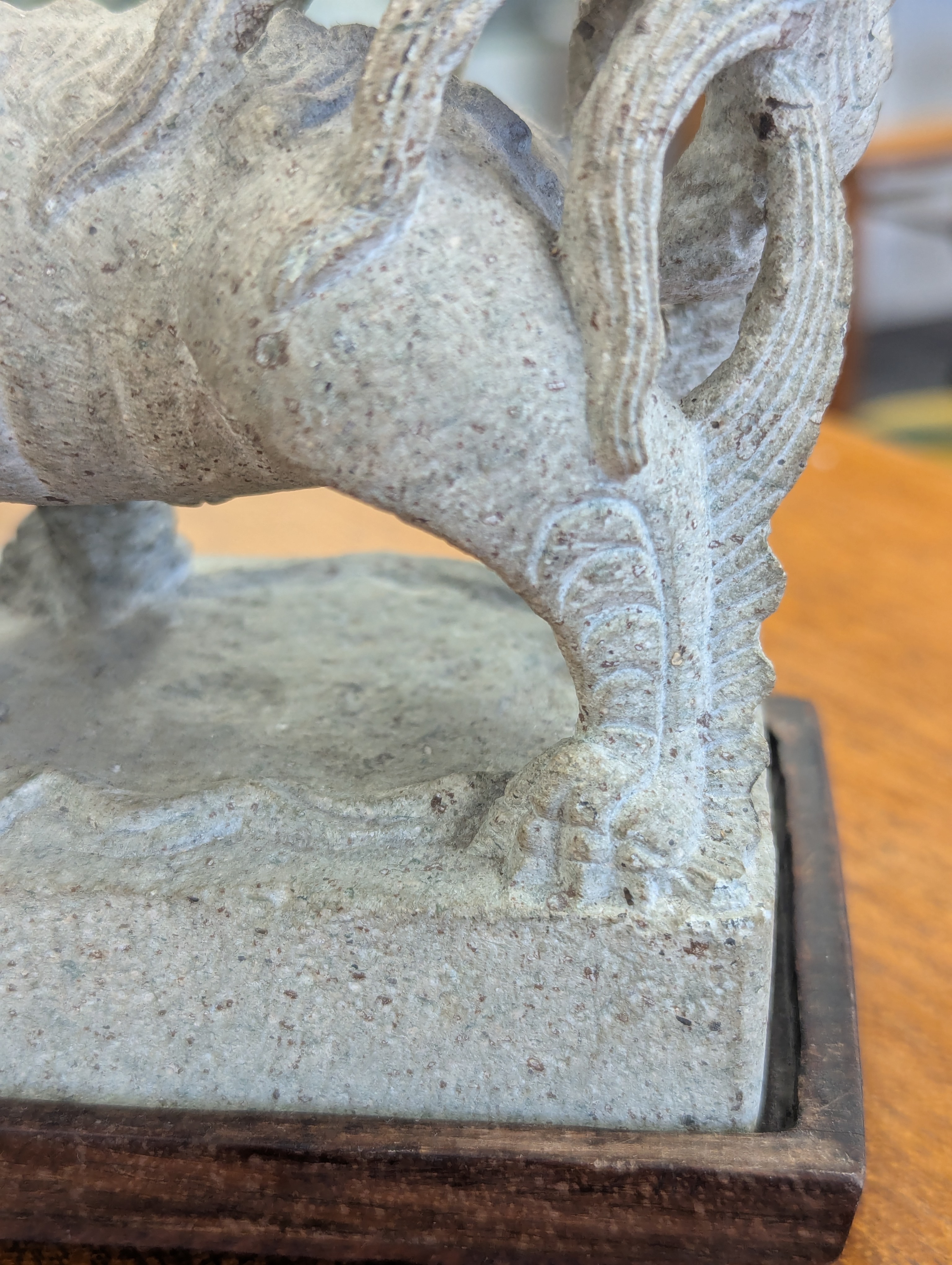 A pair of Chinese composite stone Buddhist temple lions - Image 24 of 37