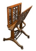 A mid 19th century mahogany folio stand