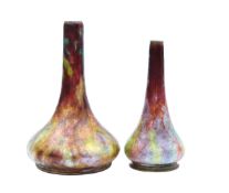Jules Sarlandie (French, 1874-1966), two Limoges flambé enamelled vases