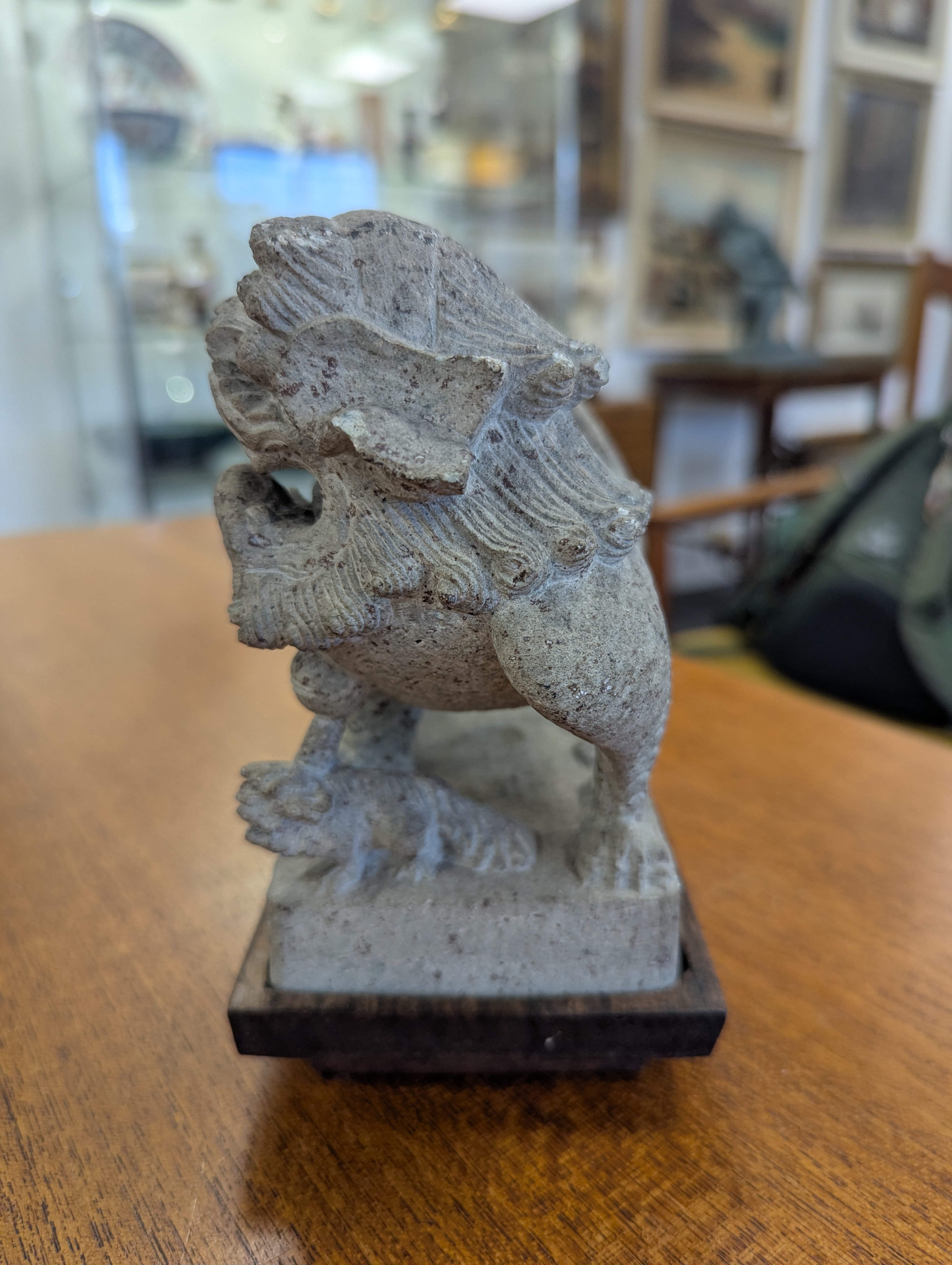 A pair of Chinese composite stone Buddhist temple lions - Image 20 of 37