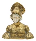 Dominique Alonzo (French, act. 1910-1930), a gilt bronze bust