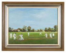 J. M. Kingston (British, 20th century) 'The Village Team', 1985