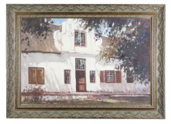 Lucy Mary Wiles (RSA, 1920-2008) A Colonial House, Stellenbosch
