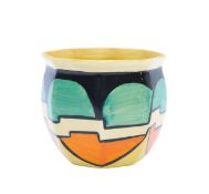 A Clarice Cliff 'Castellated Circle' pattern vase